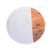 Round Plate - Marble & Brown
